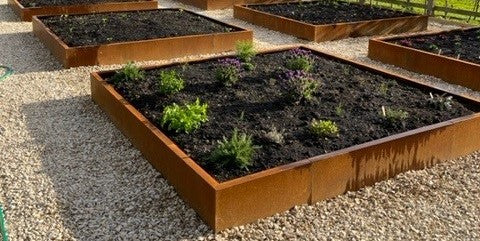 Brampton Modular Corner - Corten Steel Planter