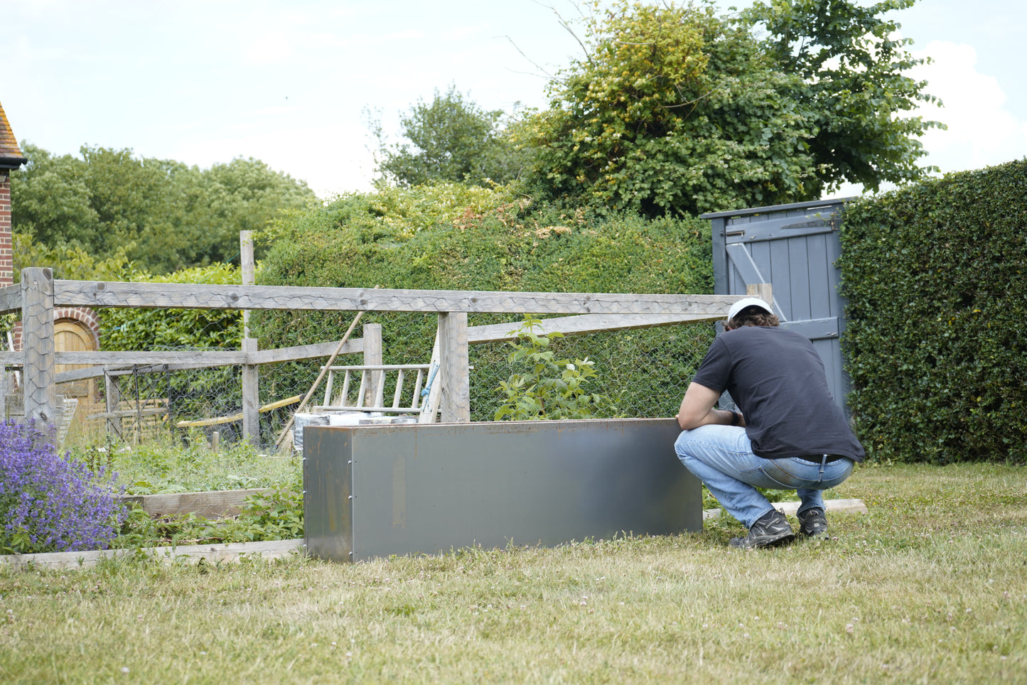 Corten Trough Planter - Externally Fixed