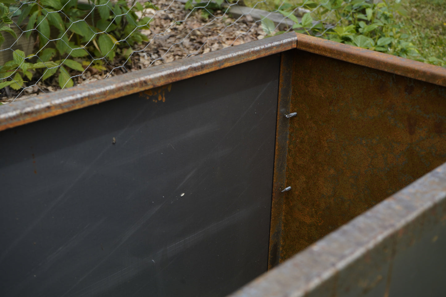 Corten Trough Planter - Externally Fixed