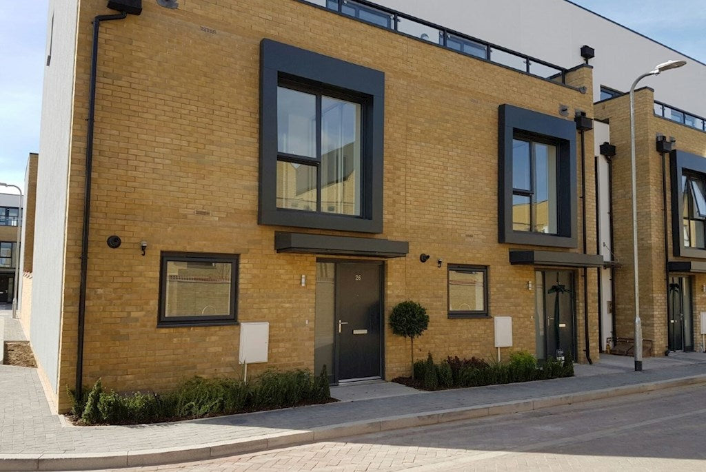 Black aluminium window surrounds