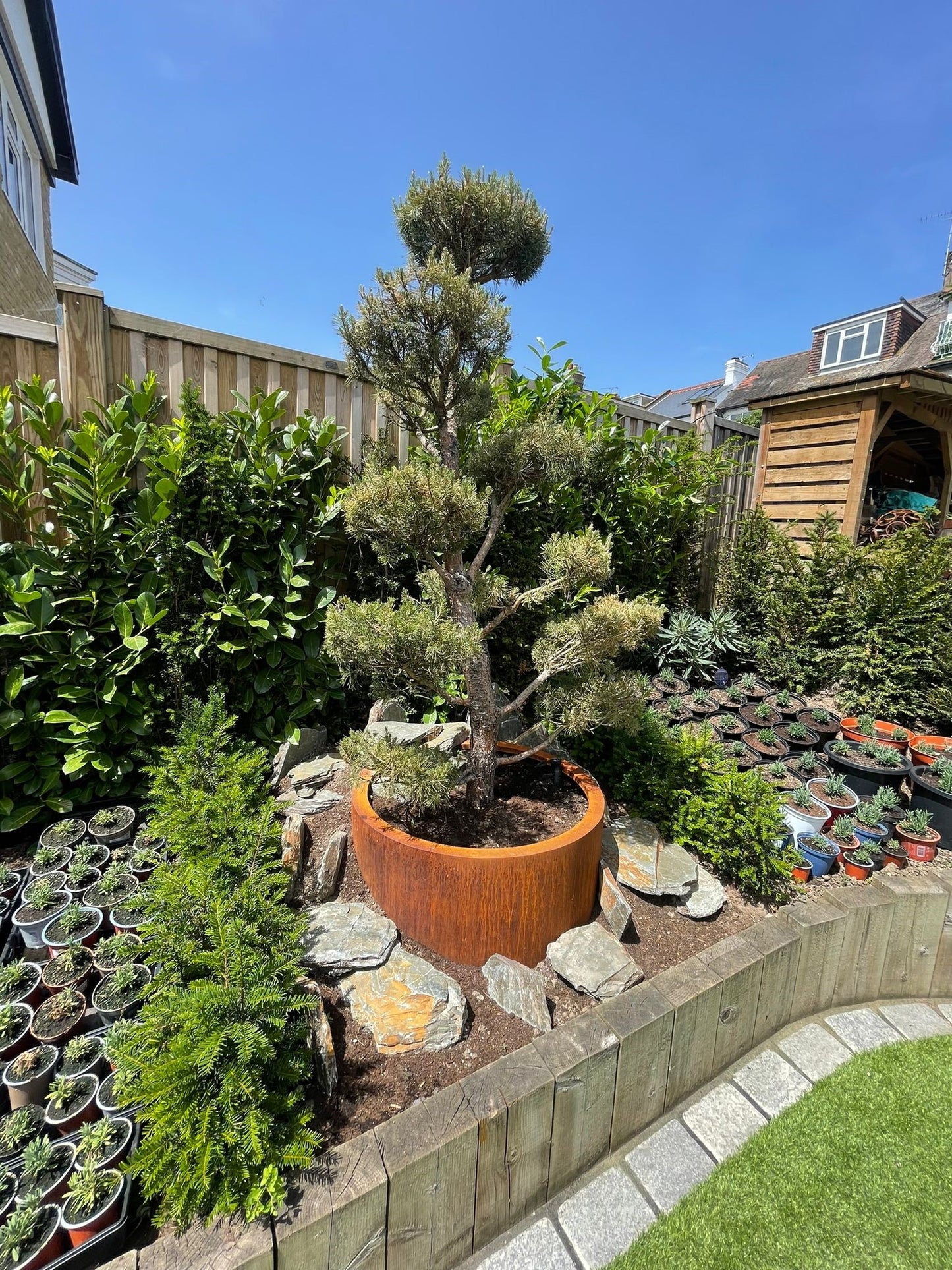 Henley - Corten Steel Cylindrical Planter