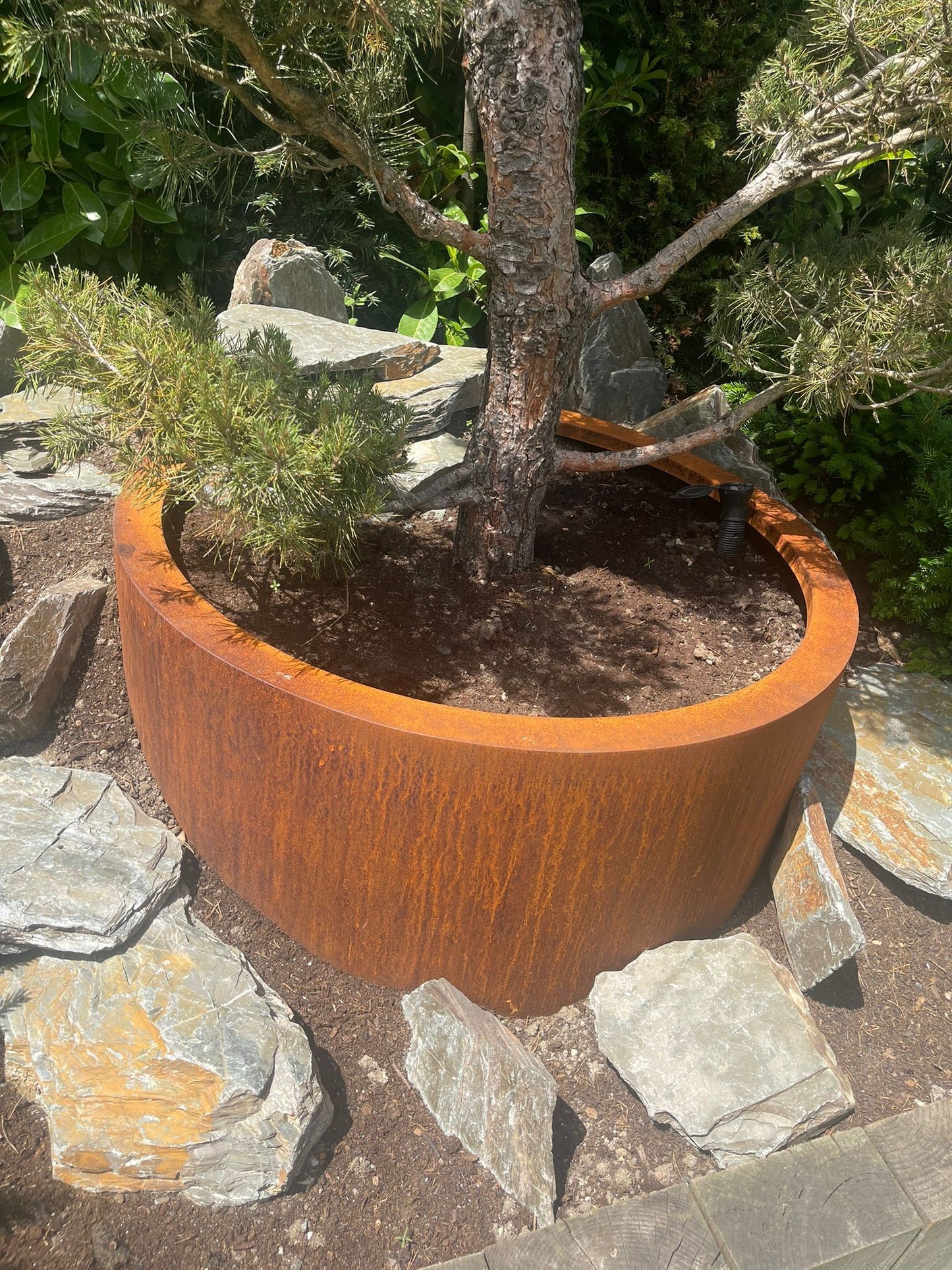 Henley - Corten Steel Cylindrical Planter