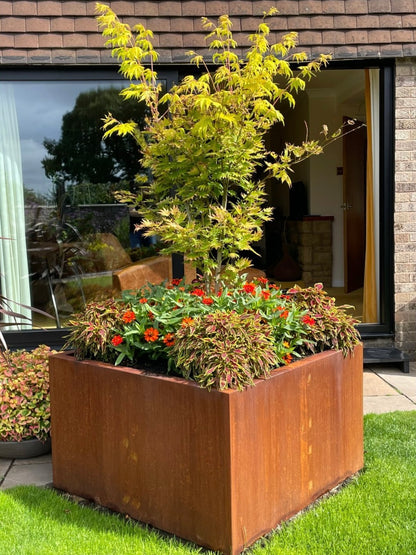 Arden Cube - Corten Steel Planter