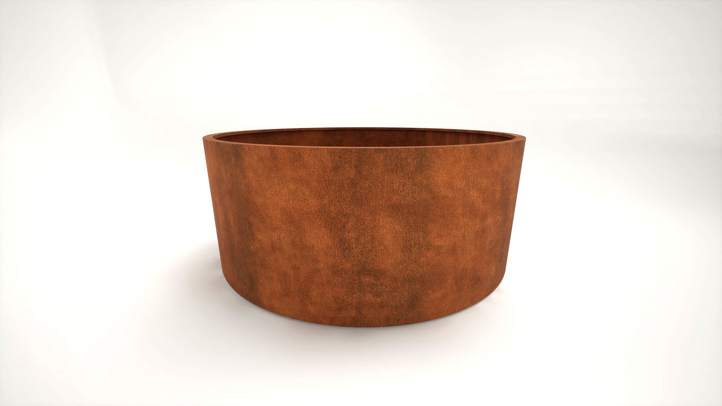 Henley - Corten Steel Cylindrical Planter