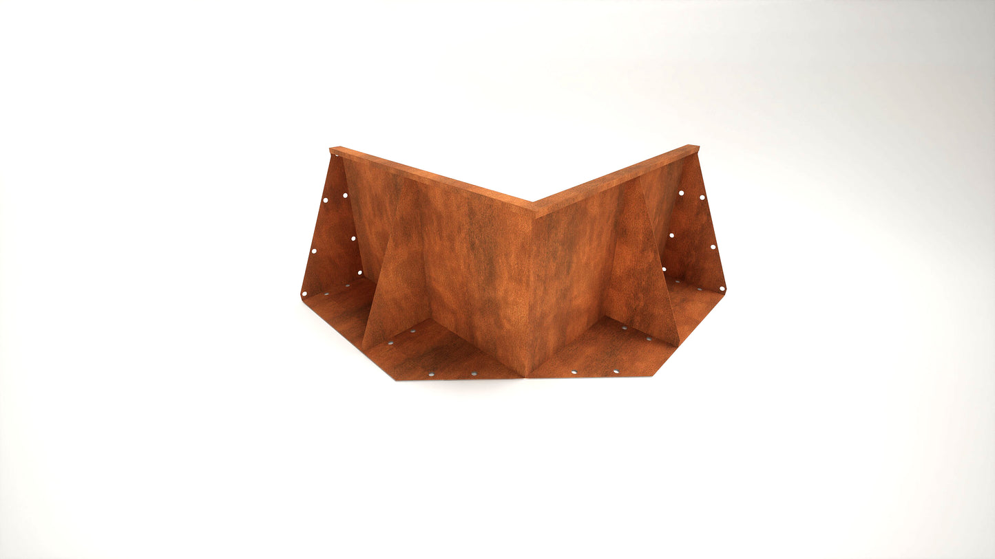Brampton Modular Corner - Corten Steel Planter