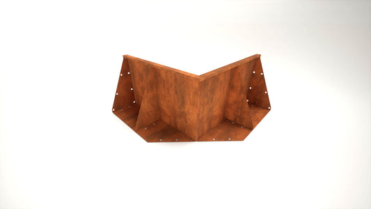 Brampton Modular Corner - Corten Steel Planter