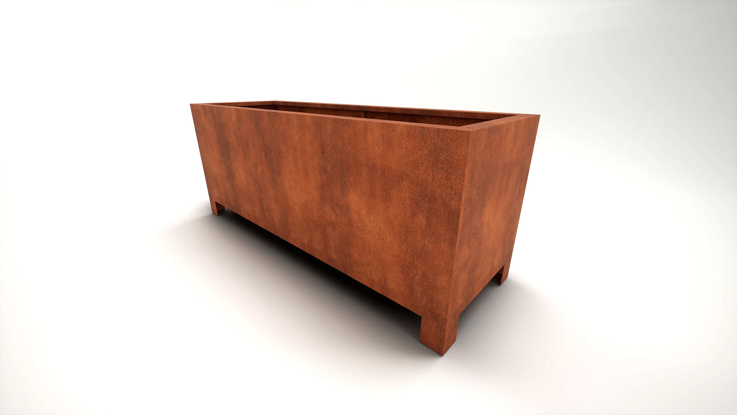 Arden Trough - Corten Steel Planter With Feet