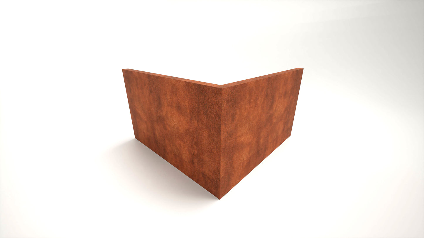 Brampton Modular Corner - Corten Steel Planter