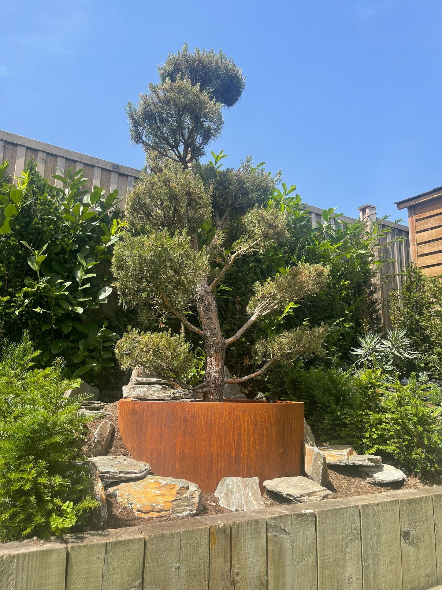 Henley - Corten Steel Cylindrical Planter