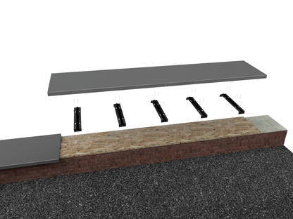 exploded aluminium coping system diagram