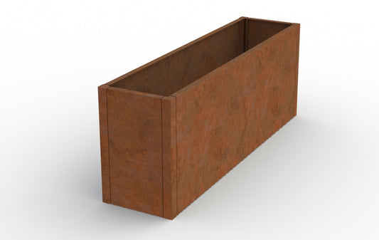 Corten Steel planter render