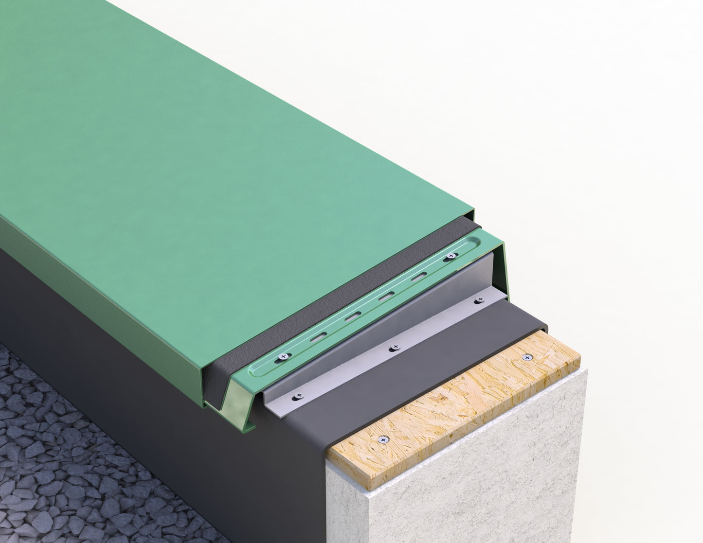Skyline Aluminium Sloping Coping - 3m Length