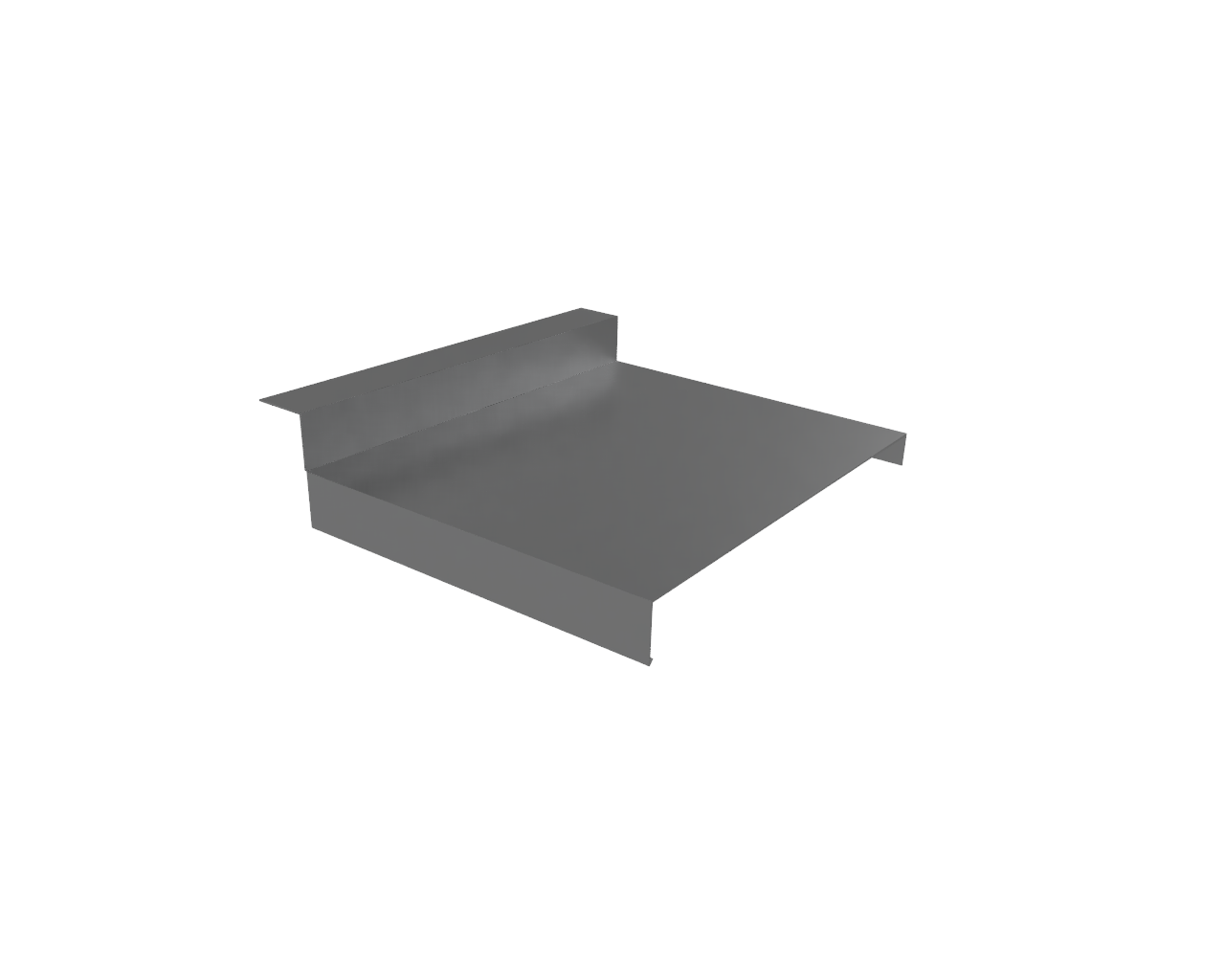 Aluminium Wall Coping - Upstand End Section